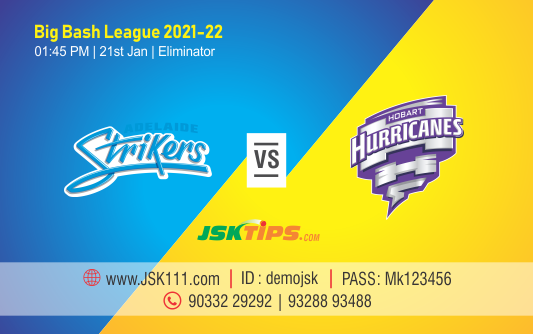 Cricket Betting Tips And Match Prediction For Adelaide Strikers vs Hobart Hurricanes Eliminator Tips With Online Betting Tips Cbtf Cricket-Free Cricket Tips-Match Tips-Jsk Tips