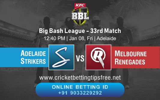 Cricket Betting Tips And Match Prediction For Adelaide Strikers vs Melbourne Renegades 33rd Match Online Betting Tips Cbtf Cricket Free Cricket Tips Match Tips Jsk Tips