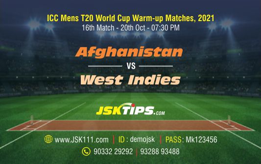 Cricket Betting Tips And Match Prediction For Afghanistan vs West Indies 16th Match Tips With Online Betting Tips Cbtf Cricket-Free Cricket Tips-Match Tips-Jsk Tips