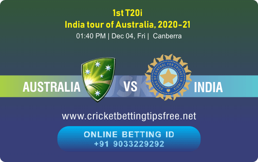  Cricket Betting Tips And Match Prediction For Australia vs India, 1st T20I Match Tips With Online Betting Tips Cbtf Cricket-Free Cricket Tips-Match Tips-Jsk Tips 
