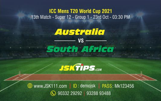Cricket Betting Tips And Match Prediction For Australia vs South Africa 13th Match Super 12 Group 1 Tips With Online Betting Tips Cbtf Cricket-Free Cricket Tips-Match Tips-Jsk Tips