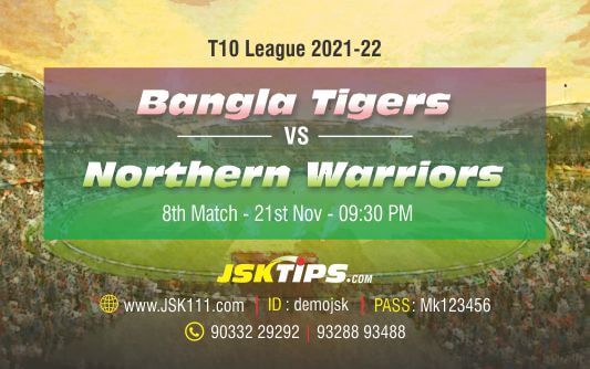 Cricket Betting Tips And Match Prediction For Bangla Tigers vs Northern Warriors 8th Match Tips With Online Betting Tips Cbtf Cricket-Free Cricket Tips-Match Tips-Jsk Tips