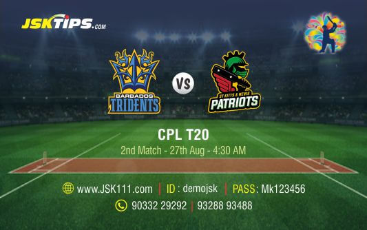 Cricket Betting Tips And Match Prediction For Barbados Royals vs St Kitts and Nevis Patriots 2nd Match Tips With Online Betting Tips Cbtf Cricket-Free Cricket Tips-Match Tips-Jsk Tips