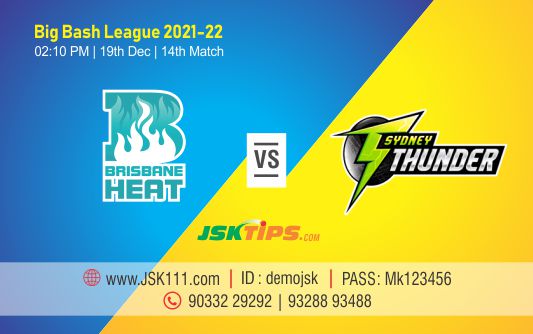 Cricket Betting Tips And Match Prediction For Brisbane Heat vs Sydney Thunder 14th Match Online Betting Tips Cbtf Cricket-Free Cricket Tips-Match Tips-Jsk Tips