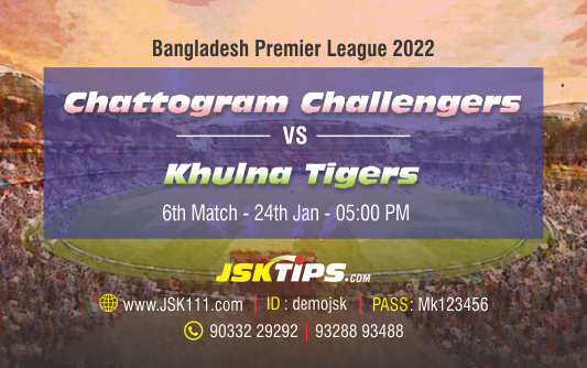 Cricket Betting Tips And Match Prediction For Fortune Chattogram Challengers vs Khulna Tigers 6th Match Tips With Online Betting Tips Cbtf Cricket-Free Cricket Tips-Match Tips-Jsk Tips