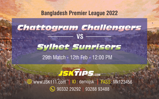 Cricket Betting Tips And Match Prediction For Chattogram Challengers vs Sylhet Sunrisers 29th Match Online Betting Tips Cbtf Cricket-Free Cricket Tips-Match Tips-Jsk Tips