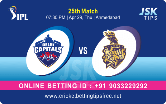 Cricket Betting Tips And Match Prediction For Delhi vs Kolkata 25th Match Tips With Online Betting Tips Cbtf Cricket-Free Cricket Tips-Match Tips-Jsk Tips