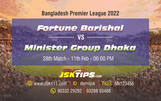 Cricket Betting Tips And Match Prediction For Fortune Barishal vs Minister Group Dhaka 28th Match Online Betting Tips Cbtf Cricket-Free Cricket Tips-Match Tips-Jsk Tips
