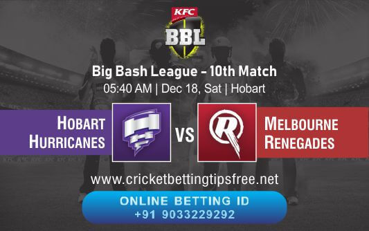 Cricket Betting Tips And Match Prediction For Hobart Hurricanes vs Melbourne Renegades 10th Match Online Betting Tips Cbtf Cricket Free Cricket Tips Match Tips Jsk Tips