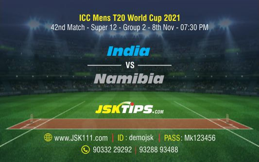 Cricket Betting Tips And Match Prediction For India vs Namibia 42nd Match Super 12 Group 2 Prediction Tips With Online Betting Tips Cbtf Cricket-Free Cricket Tips-Match Tips-Jsk Tips