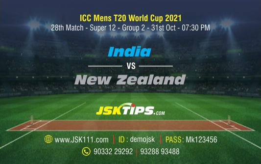 Cricket Betting Tips And Match Prediction For India vs New Zealand 28th Match Super 12 Group 2 Tips With Online Betting Tips Cbtf Cricket-Free Cricket Tips-Match Tips-Jsk Tips
