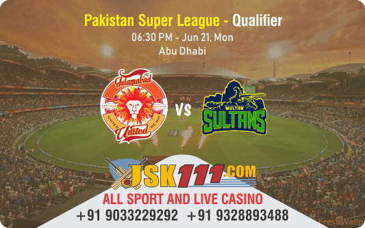 Cricket Betting Tips And Match Prediction For Islamabad United vs Multan Sultans Qualifier Match Tips With Online Betting Tips Cbtf Cricket-Free Cricket Tips-Match Tips-Jsk Tips
