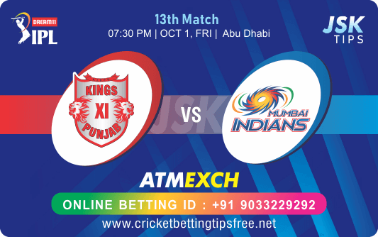 Cricket Betting Tips And Match Prediction For Punjab vs Mumbai 13th Match Tips With Online Betting Tips Cbtf Cricket-Free Cricket Tips-Match Tips-Jsk Tips 