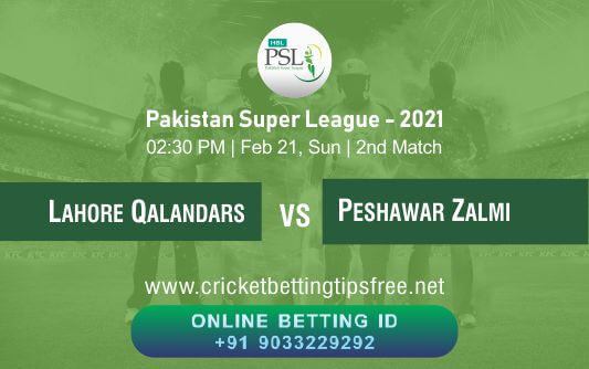 Cricket Betting Tips And Match Prediction For Lahore Qalandars vs Peshawar Zalmi 2nd Match Tips With Online Betting Tips Cbtf Cricket-Free Cricket Tips-Match Tips-Jsk Tips 