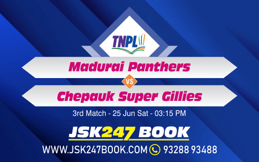 Cricket Betting Tips And Match Prediction For Madurai Panthers vs Chepauk Super Gillies 3rd Match Tips With Online Betting Tips Cbtf Cricket-Free Cricket Tips-Match Tips-Jsk Tips
