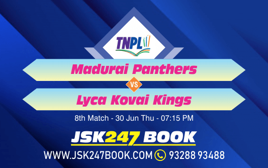 Cricket Betting Tips And Match Prediction For Madurai Panthers vs Lyca Kovai Kings 8th Match Tips With Online Betting Tips Cbtf Cricket-Free Cricket Tips-Match Tips-Jsk Tips