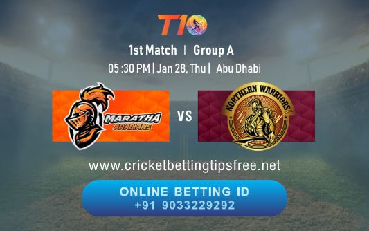 Cricket Betting Tips - Maratha Arabians vs Northern Warriors 1st Match Prediction