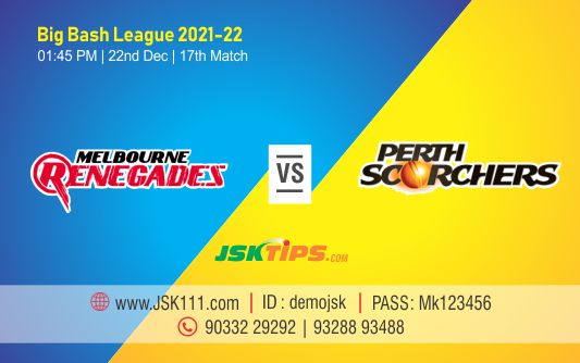 Cricket Betting Tips And Match Prediction For Melbourne Renegades vs Perth Scorchers 17th Match Online Betting Tips Cbtf Cricket-Free Cricket Tips-Match Tips-Jsk Tips