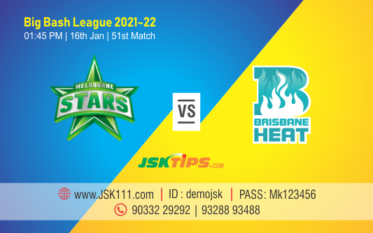 Cricket Betting Tips And Match Prediction For Melbourne Stars vs Brisbane Heat 51st Match Tips With Online Betting Tips Cbtf Cricket-Free Cricket Tips-Match Tips-Jsk Tips