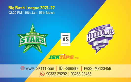 Cricket Betting Tips And Match Prediction For Hobart Melbourne Stars vs Hobart Hurricanes 56th Match Online Betting Tips Cbtf Cricket-Free Cricket Tips-Match Tips-Jsk Tips