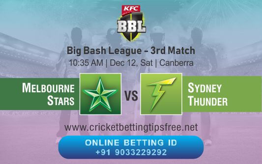 Cricket Betting Tips And Match Prediction For Melbourne Stars vs Sydney Thunder 3rd Match Tips With Online Betting Tips Cbtf Cricket-Free Cricket Tips-Match Tips-Jsk Tips 