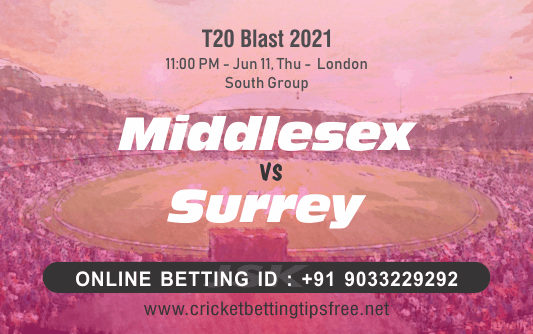 Cricket Betting Tips And Match Prediction For Middlesex vs Surrey South Group Tips With Online Betting Tips Cbtf Cricket-Free Cricket Tips-Match Tips-Jsk Tips