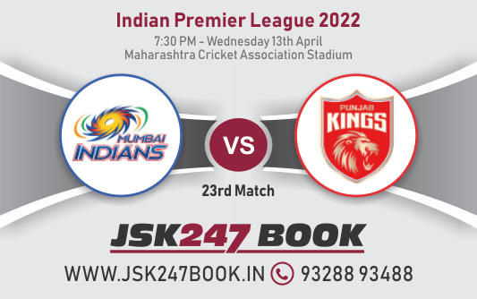 Cricket Betting Tips And Match Prediction For Mumbai Indians vs Punjab Kings 23rd Match Tips With Online Betting Tips Cbtf Cricket-Free Cricket Tips-Match Tips-Jsk Tips