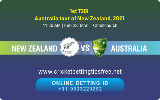 Cricket Betting Tips And Match Prediction For New Zealand vs Australia 1st T20I With Online Betting Tips Cbtf Cricket-Free Cricket Tips-Match Tips-Jsk Tips 