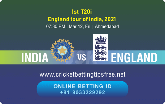 Cricket Betting Tips And Match Prediction For India vs England 1st T20I Match Match Tips With Online Betting Tips Cbtf Cricket-Free Cricket Tips-Match Tips-Jsk Tips 