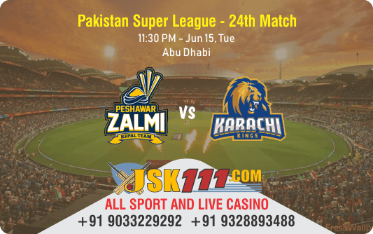 Cricket Betting Tips And Match Prediction For Peshawar Zalmi vs Karachi Kings 24th Match Tips With Online Betting Tips Cbtf Cricket-Free Cricket Tips-Match Tips-Jsk Tips