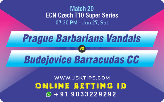 Prague Barbarians Vandals vs Budejovice Barracudas CC 20Th Match Prediction & Betting Tips