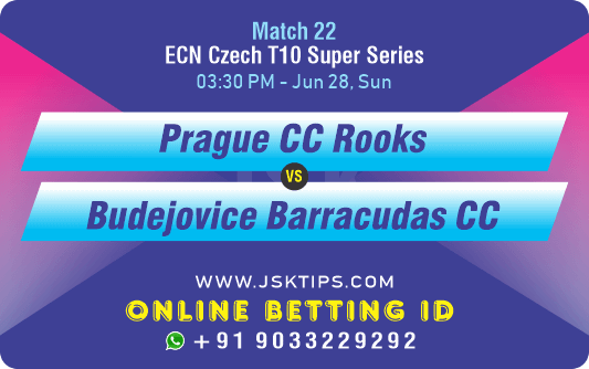 Prafue CC Rooks vs Budejovice Barracudas CC 22Nd Match Prediction & Betting Tips