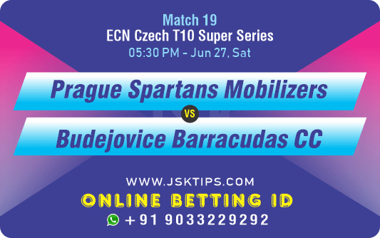 Prafue Spartans Mobilizers vs Budejovice Barracudas CC 19Th Match Prediction & Betting Tips