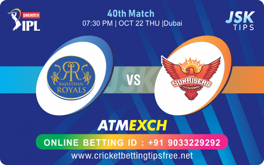 Cricket Betting Tips And Match Prediction For Rajasthan vs Hyderabad 40th Match Tips With Online Betting Tips Cbtf Cricket-Free Cricket Tips-Match Tips-Jsk Tips 