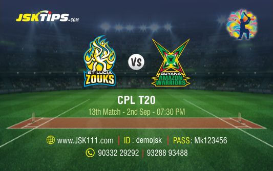 Cricket Betting Tips And Match Prediction For Saint Lucia Kings vs Guyana Amazon Warriors 13th Match Tips With Online Betting Tips Cbtf Cricket-Free Cricket Tips-Match Tips-Jsk Tips
