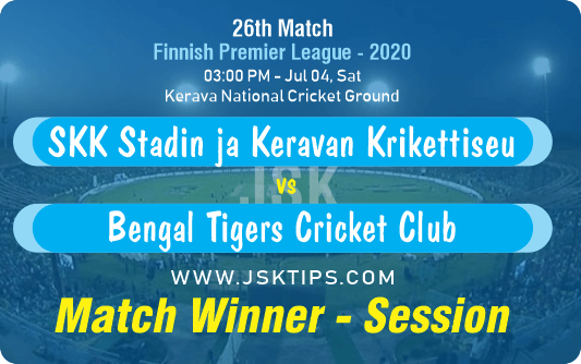 Stadin Ja Keravan Krikettiseu vs Bangal Tiger Cricket Club 26Th Match Prediction & Betting Tips