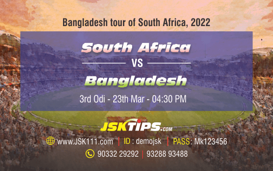 South Africa vs Bangladesh 3rd ODI Match Prediction 17-Mar-2022