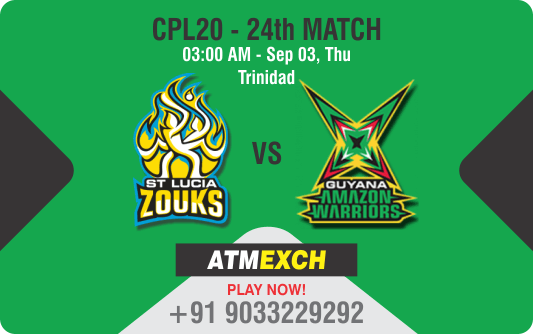 Cricket Betting Tips And Match Prediction For St Lucia Zouks vs Guyana Amazon Warriors 24th Match With Online Betting Tips Cbtf Cricket, Free Cricket Tips, Match Tips, Jsk Tips 
