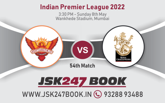 Cricket Betting Tips And Match Prediction For Sunrisers Hyderabad vs Royal Challengers Bangalore 54th Match Tips With Online Betting Tips Cbtf Cricket-Free Cricket Tips-Match Tips-Jsk Tips