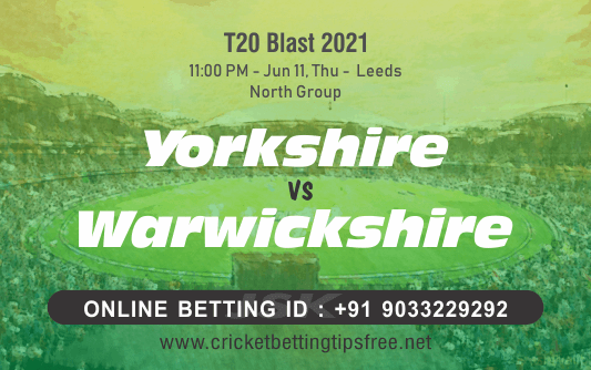 Cricket Betting Tips And Match Prediction For Yorkshire vs Warwickshire North Group Tips With Online Betting Tips Cbtf Cricket-Free Cricket Tips-Match Tips-Jsk Tips